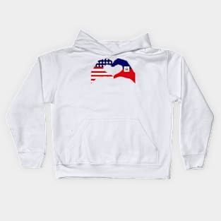 We Heart USA & Haiti Patriot Flag Series Kids Hoodie